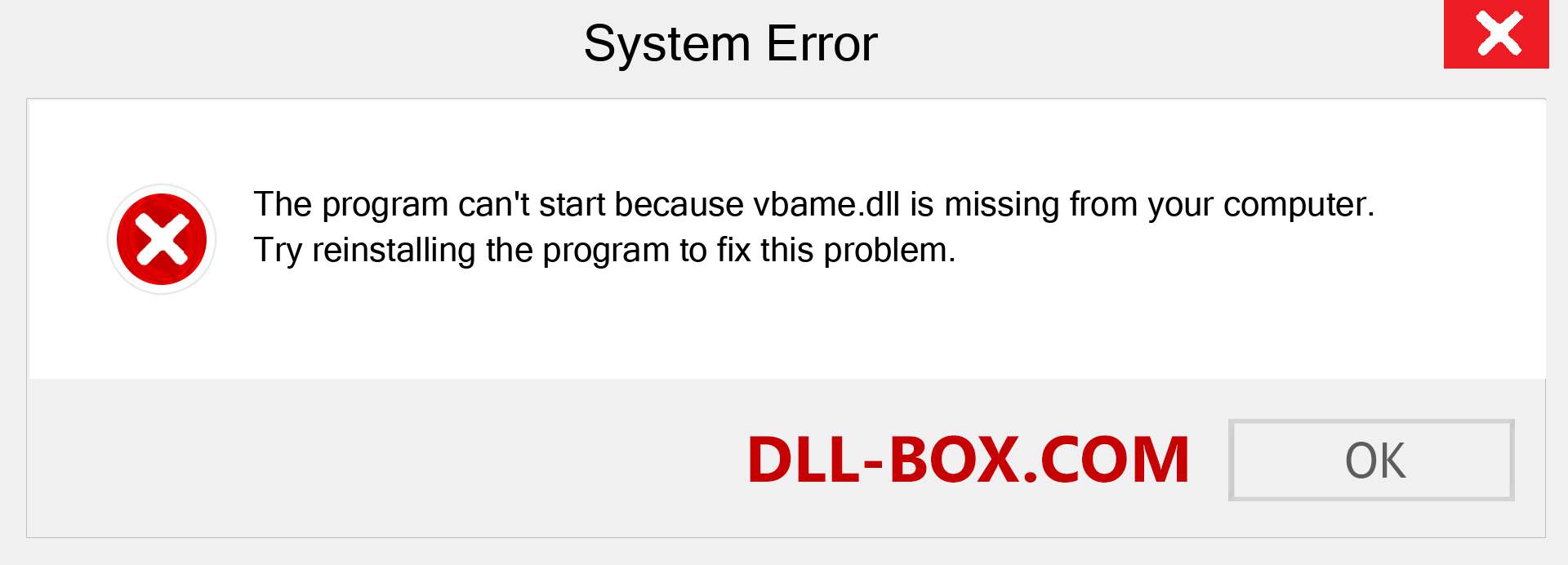  vbame.dll file is missing?. Download for Windows 7, 8, 10 - Fix  vbame dll Missing Error on Windows, photos, images